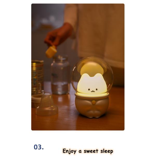 New Interstellar Pet Night light LED colorful atmosphere table lamp USB Rechargeable Bedside Night light for Children