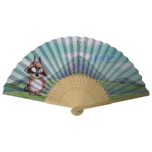 Wooden Foldable Hand Fans 21cm 23cm Custom Bamboo Rave Fan