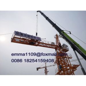 Fixed Out Climbing Types Of Tower Cranes Model QTZ6012 60m Jib and 8T Load