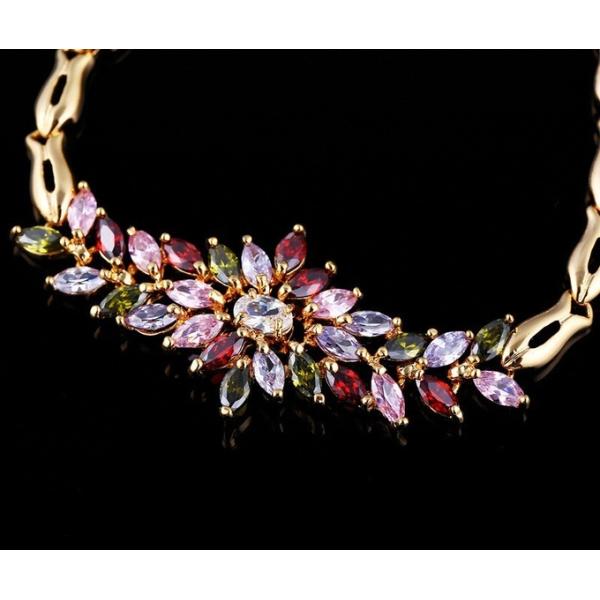 Fashion Ladies Bracelet Bangle Party Adjustable Bangle Jewelry Color Big Flower Shape Cuibc Zircon Bracelet For Gift