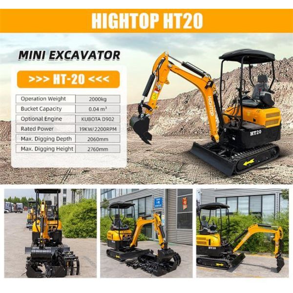 HT18L Mini Excavator with 1310kg Operating Weight