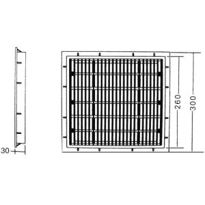 ABS Plastic 30X30cm Square Swimming Pool Main Drain