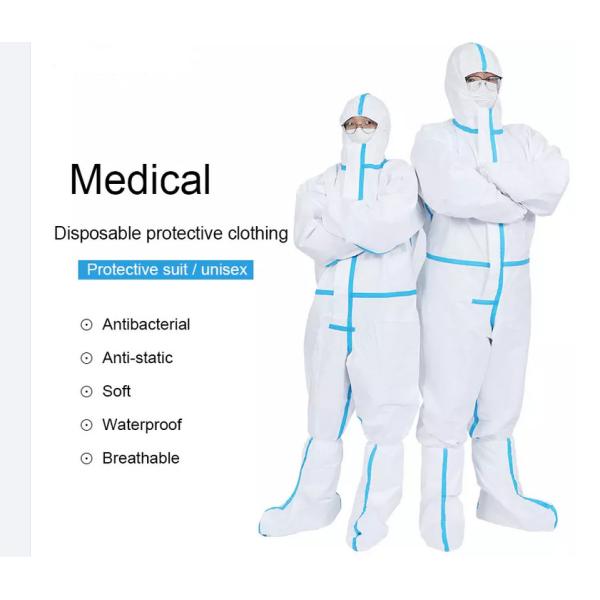 Buy Anti Virus L 165cm White Disposable Overalls at wholesale prices