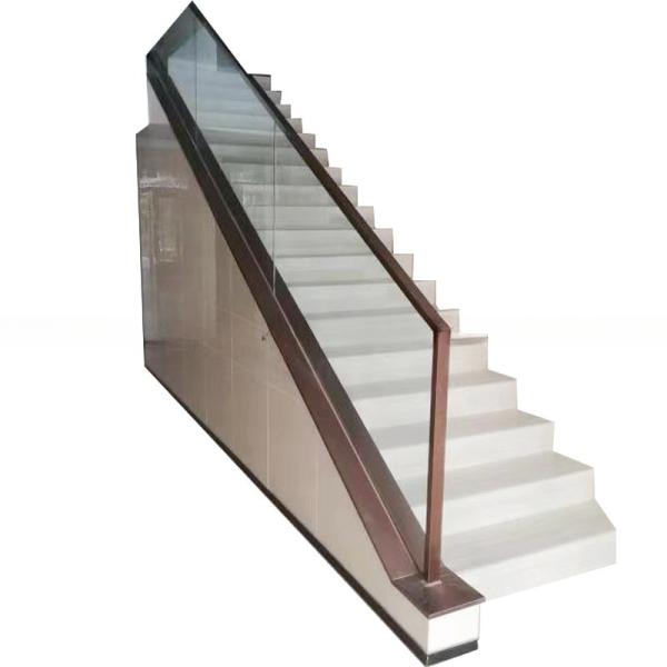 Buy Custom Aluminum Tempered Glass Banister Railing Stair For Hotel at wholesale prices