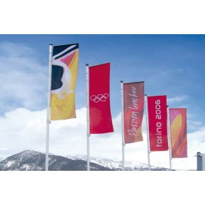 Eliminating Noise Advertising Flag Pole , Durable Stylish Commercial Flag Pole