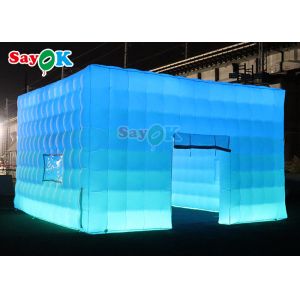 Custom Portable Black Inflatable Cube Tent Nightclub Party Bar Tent With Led Lighting