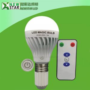 Rechargeable 7W E26 E27 LED Bulb Light, Remote Led Emergency Lamp, LED Magic