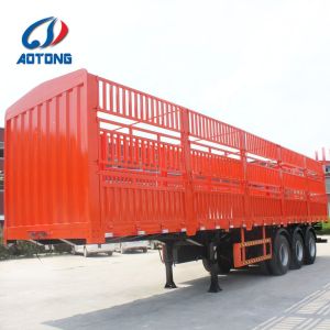 3 Axles Detachable Fence Type Cargo Carrier Semi Trailers In Logistic Industry