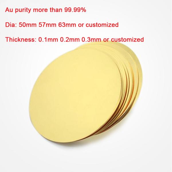 High Purity Sputtering Gold Target 99.999% For Magnetron Sputtering Coating