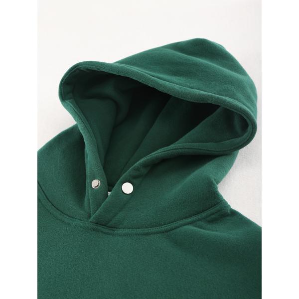 Oversized Thick Hip Hop Plain Sublimation Cropped Hoody Cotton Hooded Drawstring Pocket Men's Sweatshirt