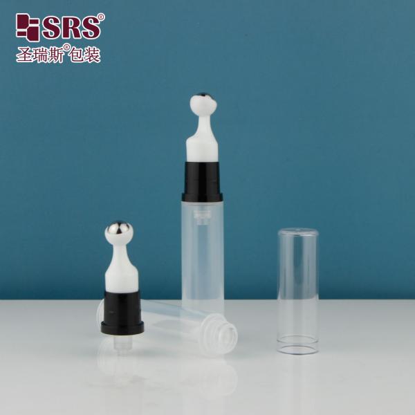 A0031 Injection Customize Color Round Airless Roll On Bottle Packaging Cosmetic Massage Eye Serum Pressing Bottles