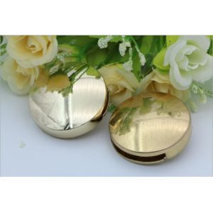Personalized custom light gold and nickel round shape decorative bag locks