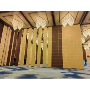 China Meeting Room Wooden Acoustic Partition Wall Sliding Ceiling Panels Customized on sale