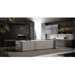 L Shaped Lacquer Kitchen Cabinet Tailored Custom Modern Kitchen Cabinets
