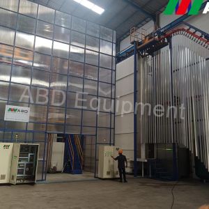 PLC Conveyorised Vertical Powder Coating Line Plant Customized