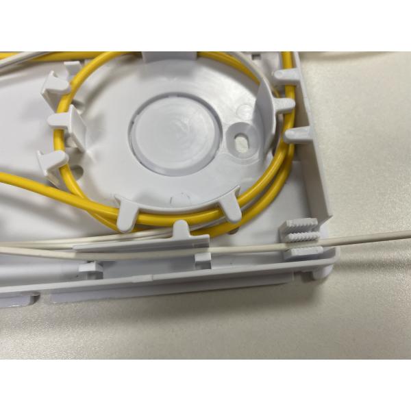 FTTH Fiber Optic Termination Box ABS White 4fibers For Flat Drop Cable Indoor