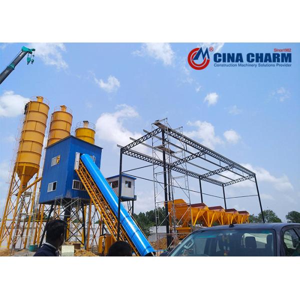 Stationary Hopper Lift 90m3/H 4x10m3 Ready Mix Plant