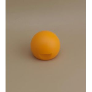 Yellow Plastic Smooth Matte Spherical Lid for Cosmetic Bottles