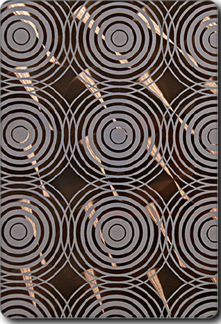 Brown Concentric Rings Laser Stainless Steel Etching Sheet ASTM Standard