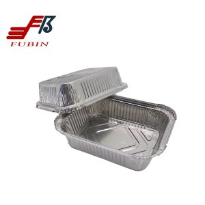 Hygienic Recycable Rectangular Foil Trays For Take Home