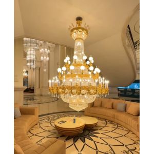 Customized Contemporary Extra Large Chandeliers With High End Crystal Pendants