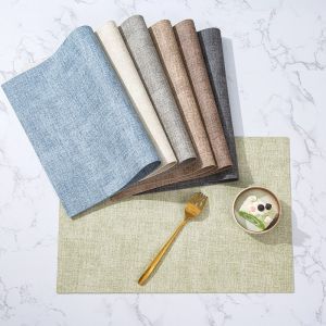 Quality Xin Hui Kitchen or Dining Table Mat Place Mat with Printing Pattern in Grey and Black for sale