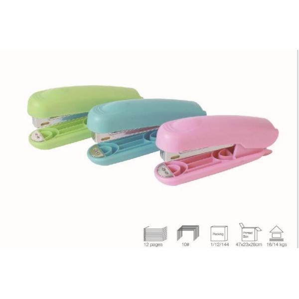 12 Sheets Paper Capacity Plastic With Metal Material Colors Office Stapler For #10 Staples