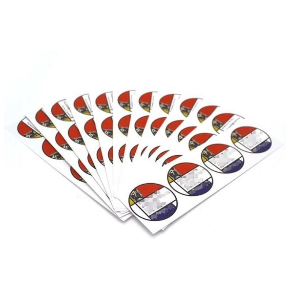 Buy Circle Self Adhesive Vinyl Stickers , Customised Sticky Labels Diameter 5 Cm at wholesale prices