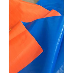 China Blue / Orange Plastic Poly Tarps / PE Tarpaulin