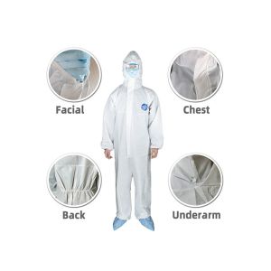 Disposable Medical Non-Woven Siamese Isolation Clothing PE Film Breathable