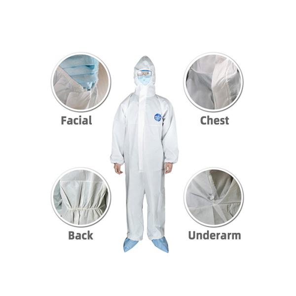 Disposable Medical Non-Woven Siamese Isolation Clothing PE Film Breathable Protective Film Isolation Clothing