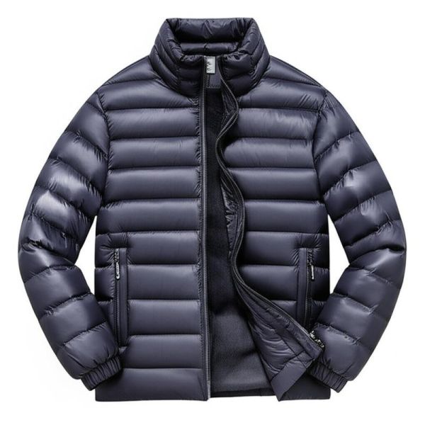 Buy Winter Mens Down Coat Windproof Zipper Pockets Warm Insulated Jacket Lightweight Comfortable Outdoor Wear at wholesale prices