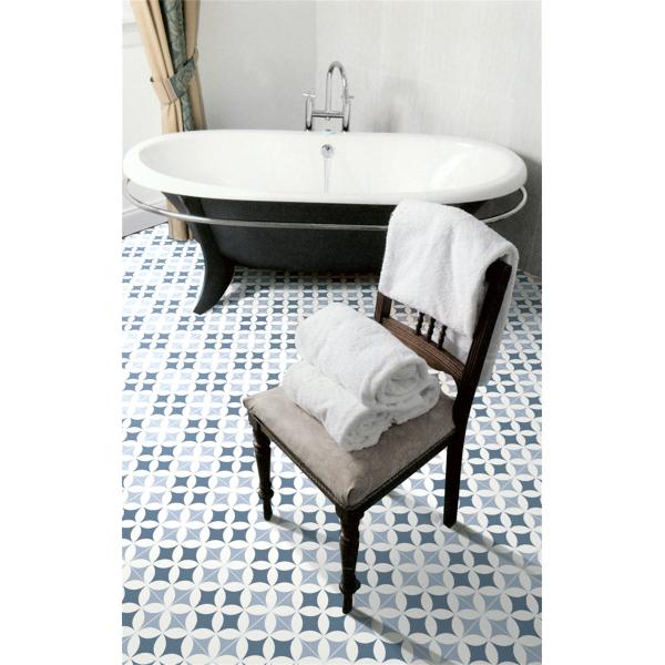 Blue Gray Ceramic Rustic Tile 20x20cm Clay Indoor Wall