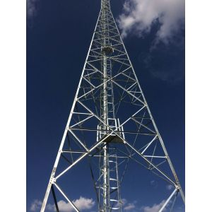 Q235 Steel GSM RRU Electric Transmission Tower