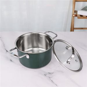 Home Kitchen Stainless Steel Cookware Set 3pcs With Lid