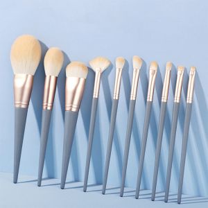 OEM ODM Synthetic Fibers Blue 15 Pcs Makeup Brush Set