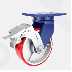 Roller Bearing Heavy Duty 1 Ton Trolley Wheel with Zinc Plated Iron Core PU