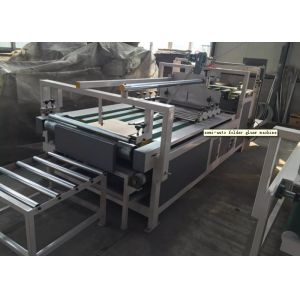 Semi Automatic Folder Gluer Machine , Corrugated Cardboard Making Machine