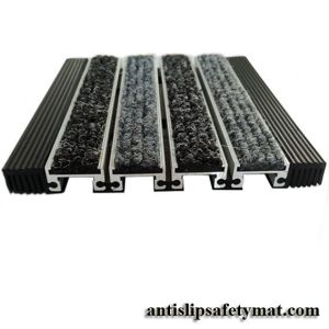Shopping Mall Supermarket Aluminum Entrance Mats For Schools Black Grey