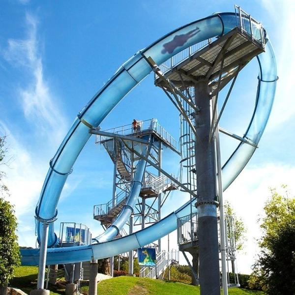 Buy Fiberglass Aqualoop Body Water Slide for Amusement Park at wholesale prices