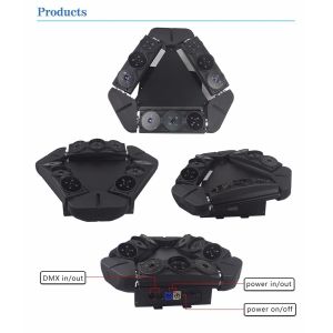 DMX 300W Laser Stage Light , Nine Eyes Rgb Laser Spider Moving Head Light