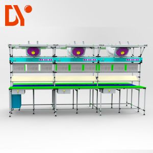 Automated Assembly Line Workstations High Load Capacity DY157 With Conveyor Belt