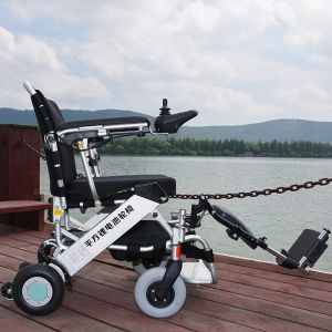 Four Color Optional Classic Foldable Electric Wheelchair With Aluminum Alloy