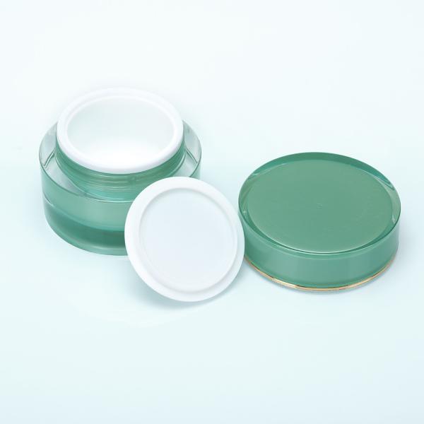 Luxury Acrylic Skincare Double Wall Face Cream Empty Plastic Jars With Lids