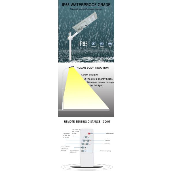 Sturdiness LED Solar Powered Street Lights 180W For Theme Parks