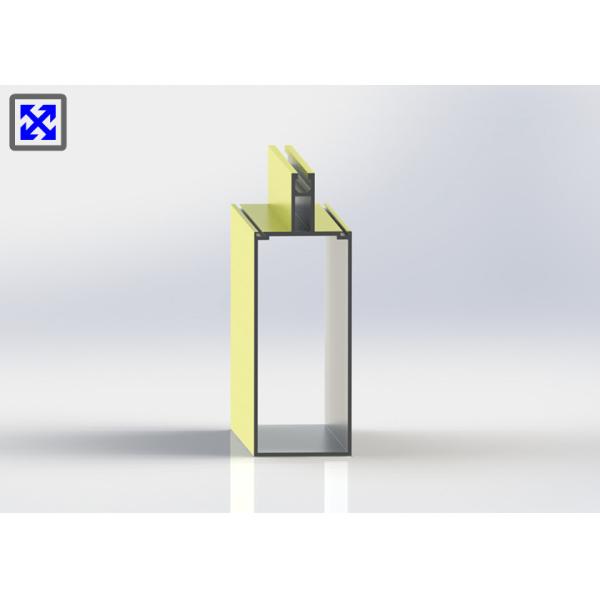 Buy Yellow Fluorocarbon Coating Aluminum Curtain Wall System For Commercial Building at wholesale prices