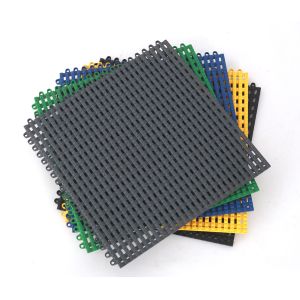 Soundproof Gray Interlocking Sports Tiles PP Interlocking Flooring