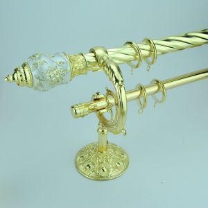 Zinc Alloy Double Bracket SS Hotel Curtain Pipe