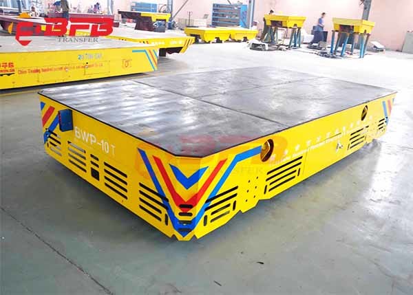 Battery Operated Trackless No Rail Transfer Car Material Equipment