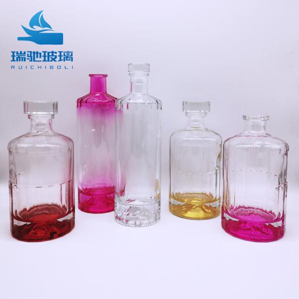 Hot Stamping Surface Handling 500ml 750ml Glass Bottle for Liquor Brandy